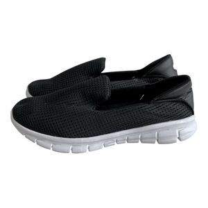 Women’s Black Mesh Athletic Sneakers Walking Moccasins Shoes Sz 10 NWOB